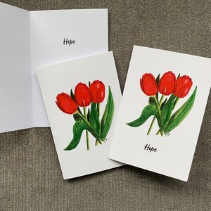 Tarjeta de tulipán
