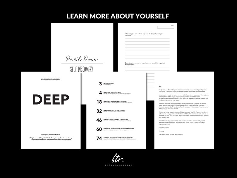 Printable Self Reflection Journal | Letter | 8.5x11 | Instant Download ...