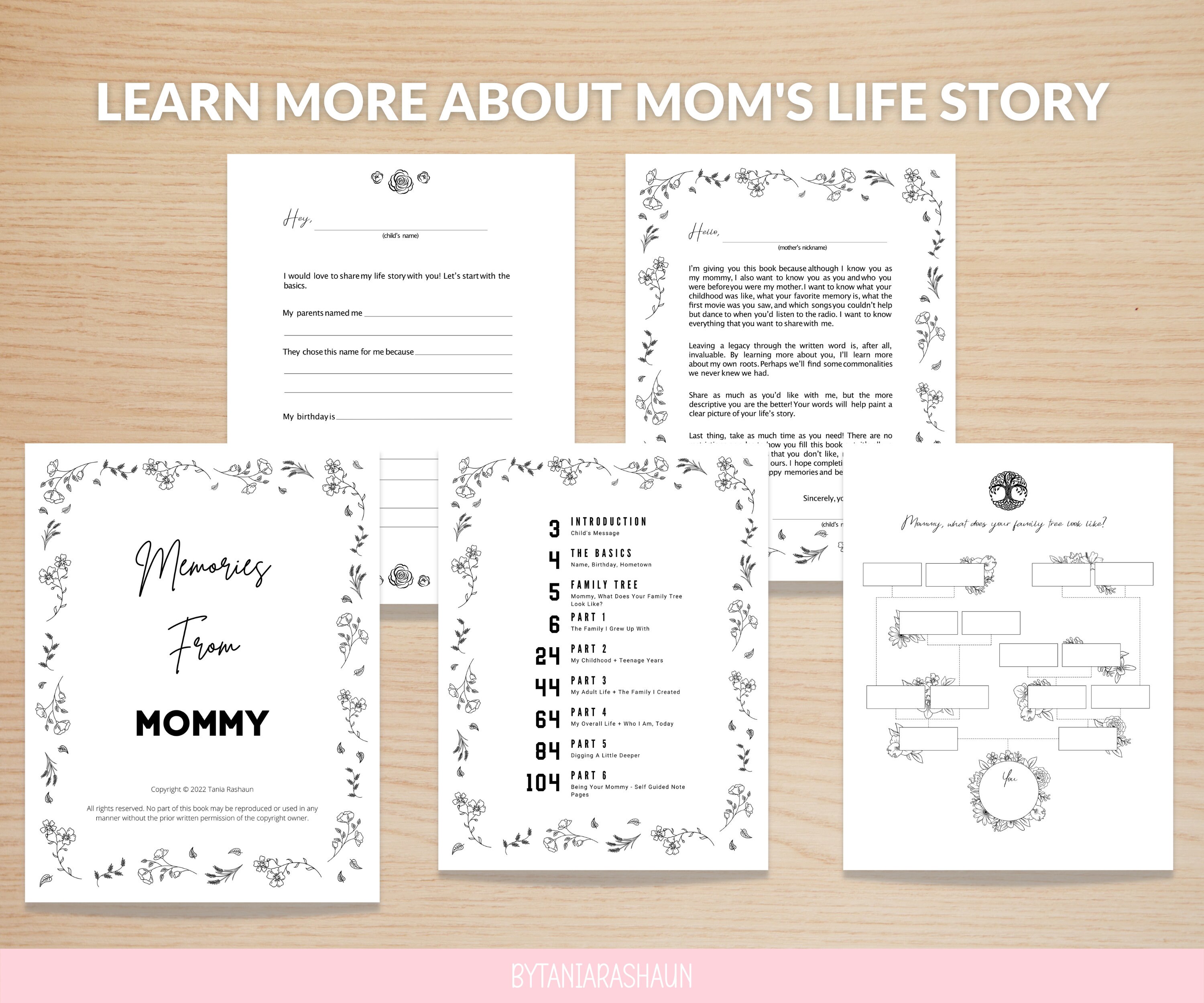 Notes For Memory Journal Printable Mother Memory Journal - Etsy