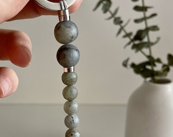 Labradorite Breathing Beads, Breathing Aid, 4 7 8 Breathing, Meditation Charm, Intuition Beads, Pendant For Necklace, Meditation Beads
