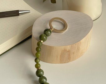 Breathing Beads, Jade Meditation Beads, Serenity Pendant, Meditation Beads, 4-7-8 Breathing, Mental Health Month, Mindfulness Gift For Her