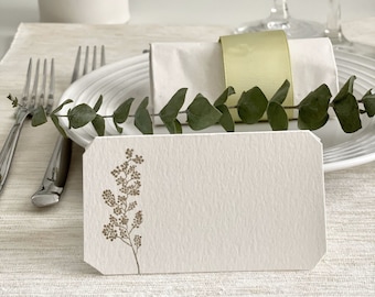 Blank Place Cards, Folded Place Cards, Wedding Table Place Cards, Floral Seating Cards, Blank Name Cards, Tent Fold Cards, Cards With Holder