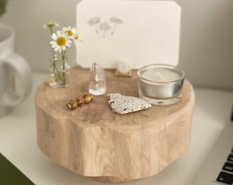 Handmade Wooden Small Nature Altar Set, Desk Shrine, Meditation Decor