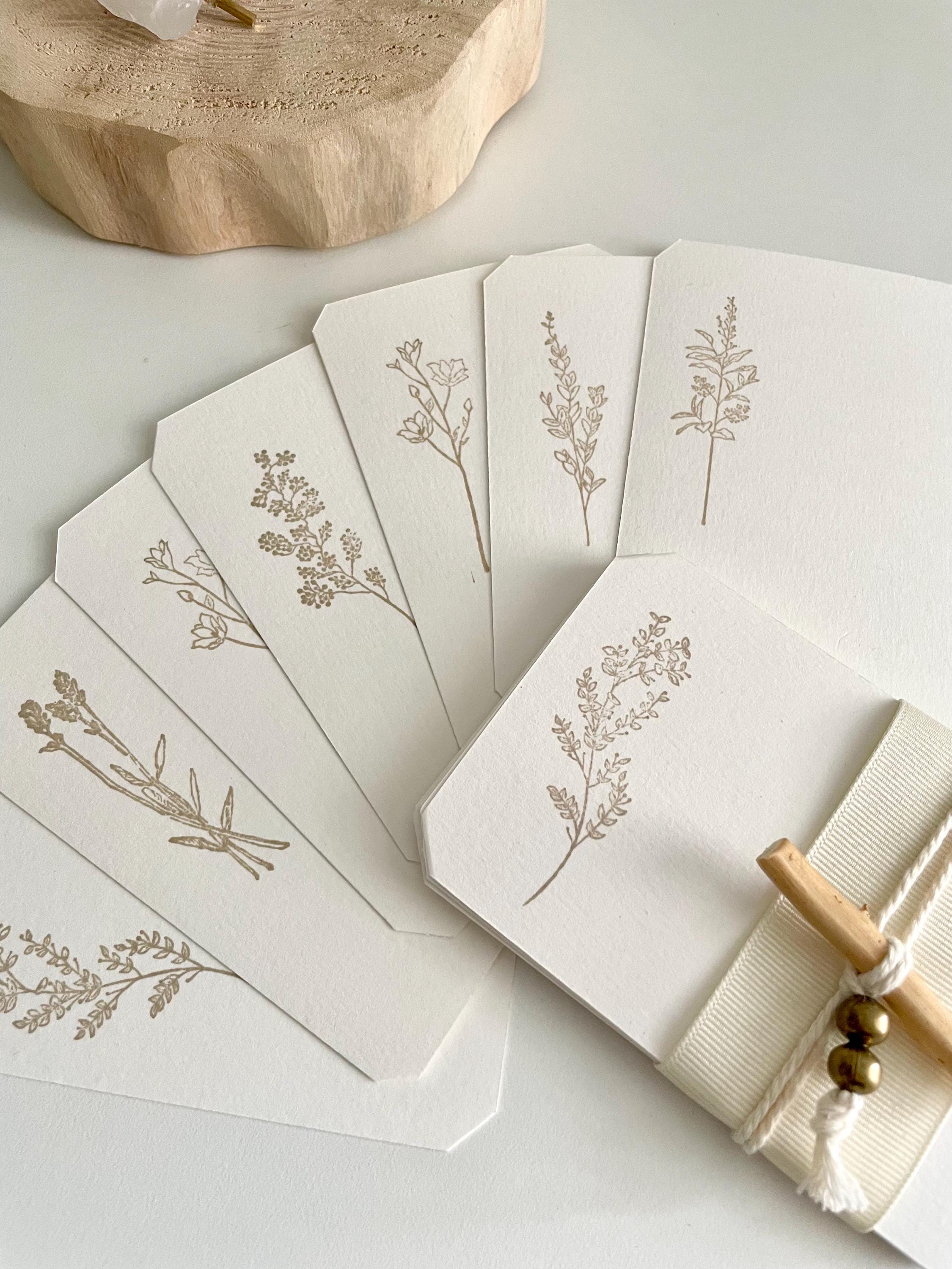 Botanical Blank Handmade Cards, Write your own Intention / Daily Affirmation Blank Cards, Deck Of Gratitude Cards, Blank PMA Cards & Display