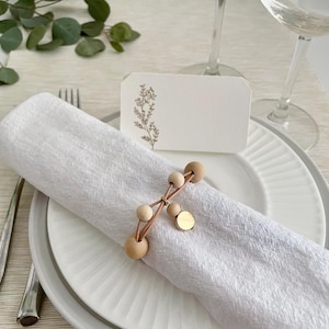 Handgemachte Serviettenringe, elegante Tischdekoration, Tischdekoration, handgemachtes Tischdekor