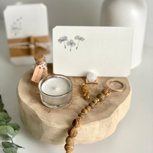 Handmade Small Nature Altar with Meditation beads, Tinker beads and Blank Intention Cards