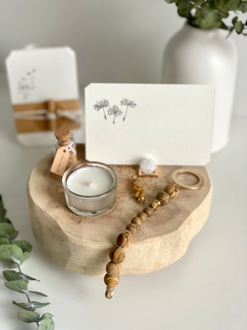 Handmade Small Nature Altar with Meditation beads, Tinker beads and Blank Intention Cards