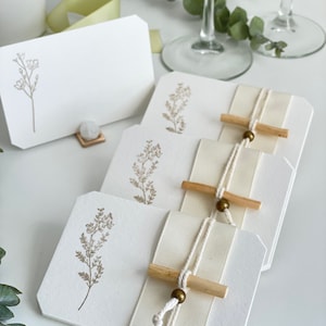 Blankokarten mit verschiedenen Bandfarben, perfekte Hochzeitsgeschenke für Gäste, Sommerpartys, verleihen jeder Veranstaltung einen Hauch von rustikaler Eleganz