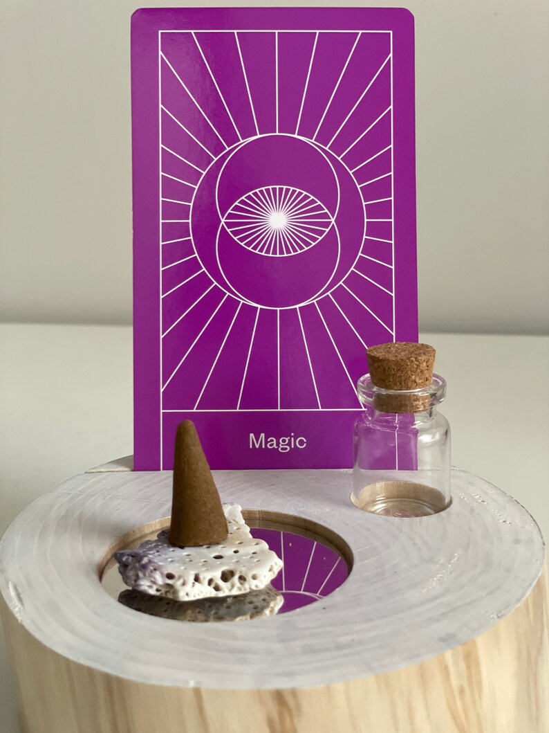 Wooden Oracle Card Stand Healing Crystal Storage Display PMA Etsy