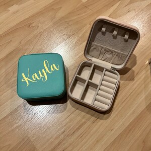 Personalized Jewelry Box, Bridesmaid Jewelry Box, Bridesmaid Gifts, Travel Jewelry Case, Jewelry Box for Women, Jewelry Box for Girls