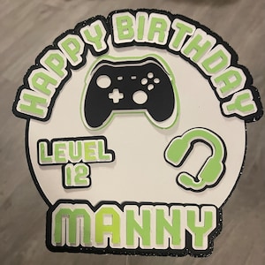 Gaming theme Cake Topper