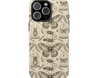 Funda para teléfono con diseño de laboratorio de entomología vintage
