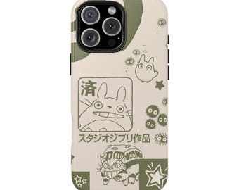 Funda para teléfono con sello vintage de Ghibli Forest Friends y Catbus