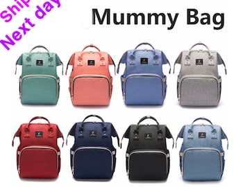 Multi Functional Diaper Bag Backpack, Mummy Monogrammed Baby Diaper Bag Backpack, Baby Shower Gift