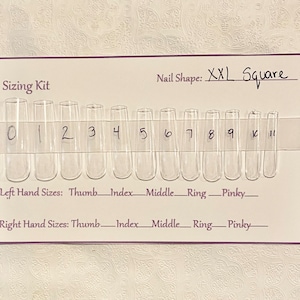 Press on Nail Sizing Kit