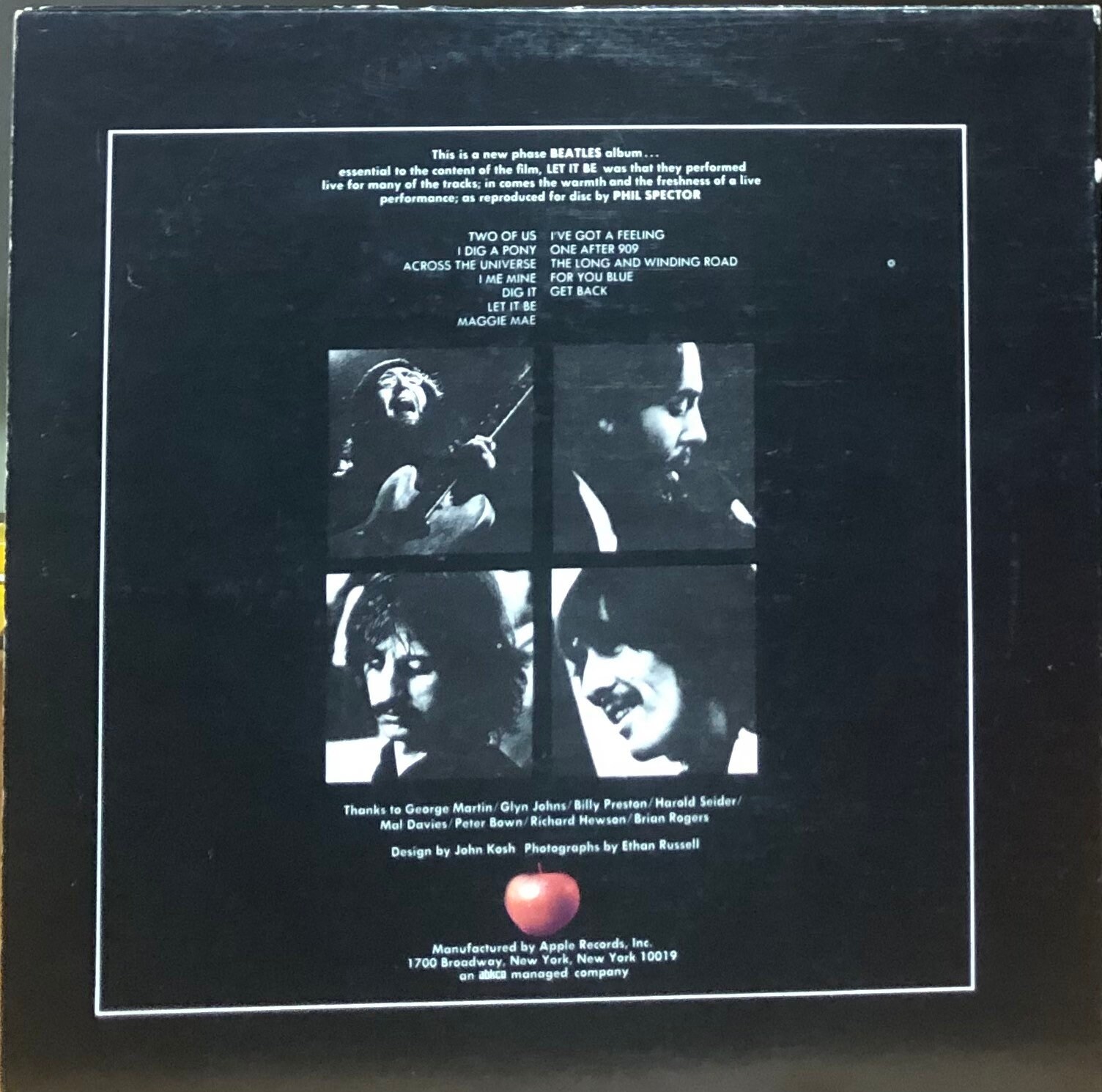 The Beatles: Let It Be. Vinyl LP - Etsy