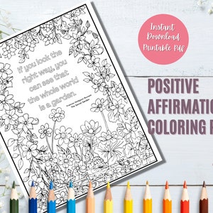 The Secret Garden Coloring Page, Book Quote Printable, Adult Coloring Pages, Printable Coloring Page, Garden Quote Printable, Gift for Women