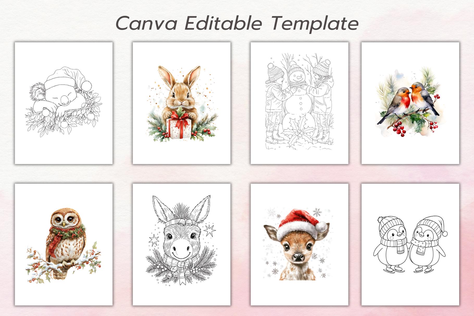 Christmas Coloring Pages Bundle • 50 Holiday Printable Designs • PDF ...