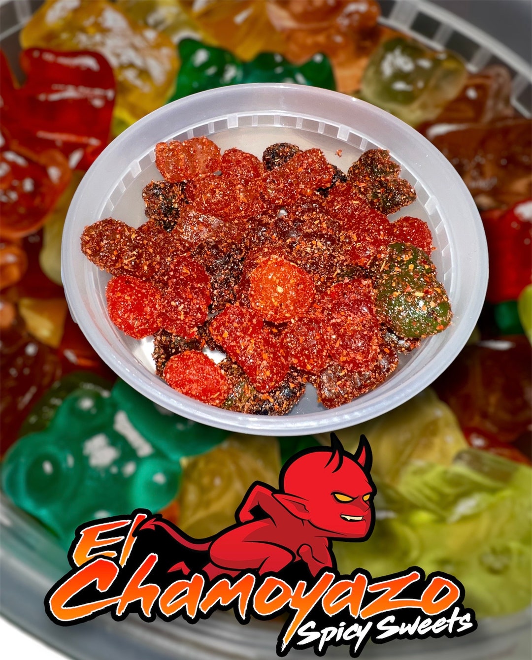 Spicy Gummy Bears Dulces Enchilados Gummy Bears With Chamoy Tajin