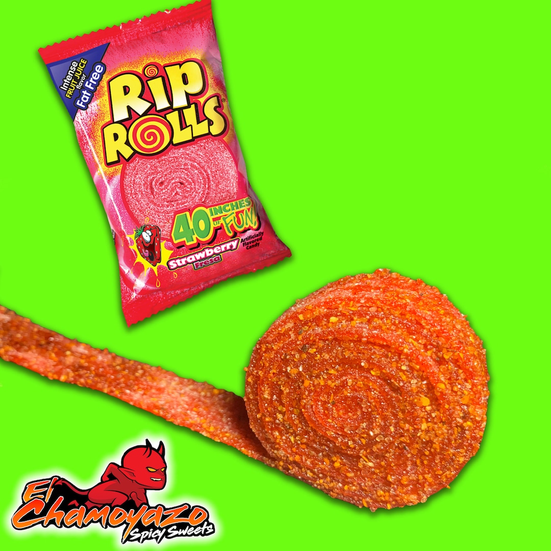 Strawberry Rip Rolls: Chamoyazo Spicy Candy Blend - Etsy