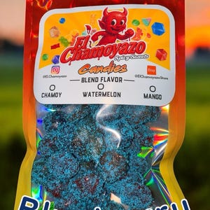 Dulces Enchilados BLUEBERRY Gusherz - Spicy Gushers - Gusherz Chamoy and Tajin Candy