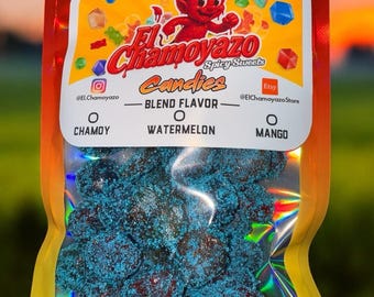 Dulces Enchilados BLUEBERRY Gusherz - Spicy Gushers - Gusherz Chamoy y Tajin Candy