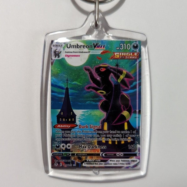 Evolving Skies Umbreon VMAX Mini Pokemon Card Keychain