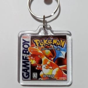 Pokemon Rot Mini Game Boy Video Game Box Art Schlüsselbund