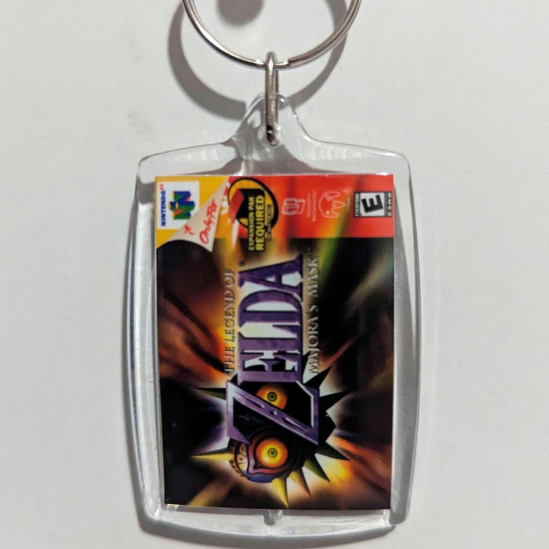 Majora's Mask Mini Nintendo 64 Video Game Box Art Keychain Legend of ...