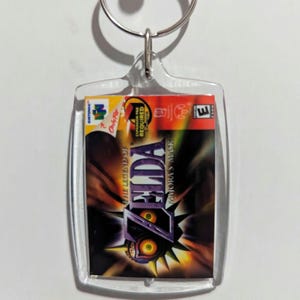 Majoras Mask Mini Nintendo 64 Video Game Box Art Schlüsselanhänger Legend of Zelda