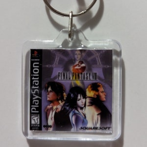 Final Fantasy VIII Mini Playstation Video Game Box Art Schlüsselanhänger