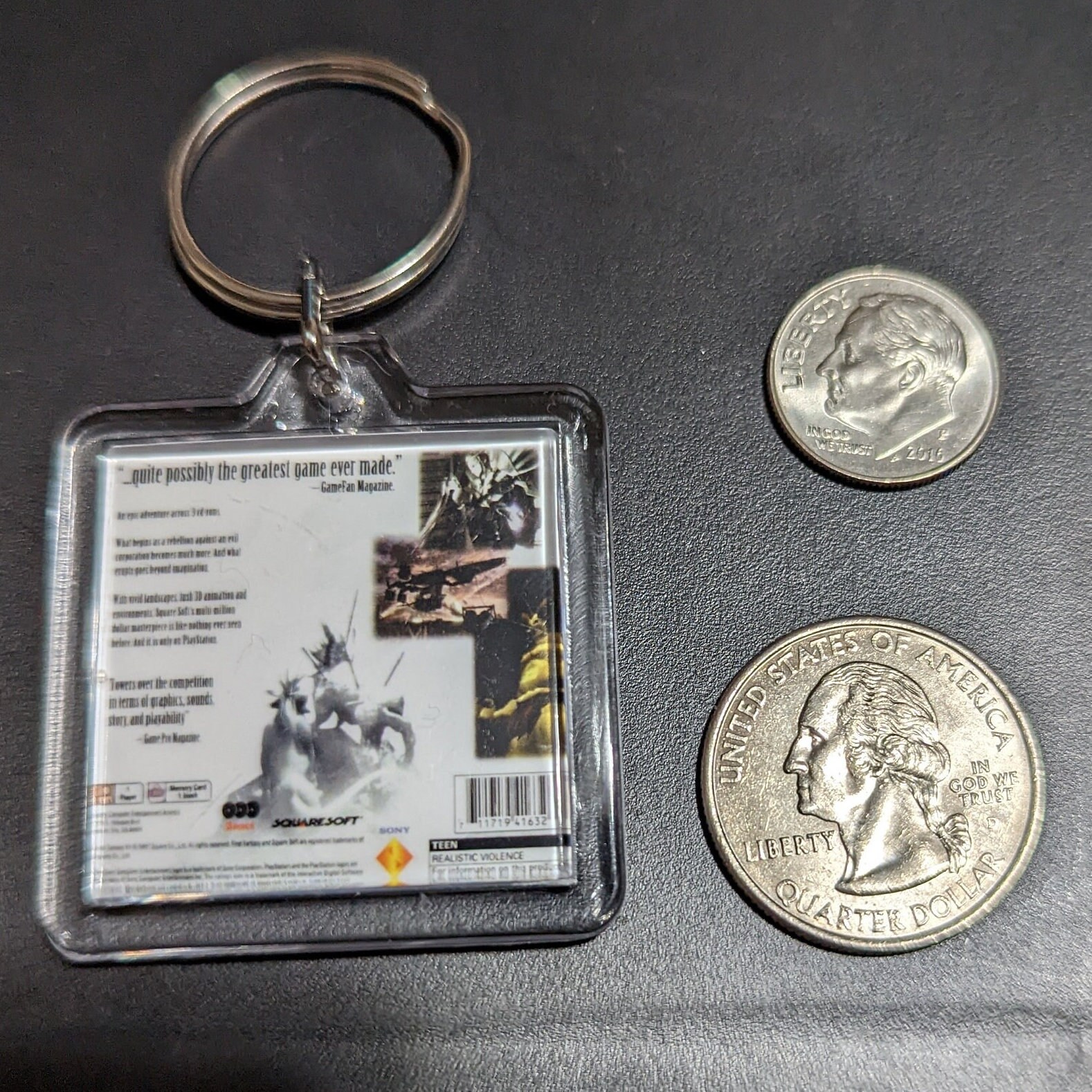 Final Fantasy VII Mini Playstation Video Game Box Art Keychain - Etsy