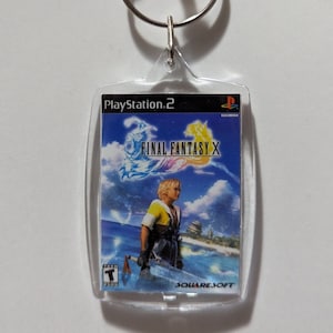 Final Fantasy X Mini Playstation 2 Video Game Box Art Schlüsselanhänger