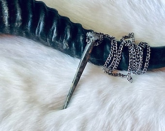 Real Coffin Nail Necklace - Protection - Talisman - Wiccan - Witchy Jewelry - Hoodoo - Voodoo - Conjure - Reverse Hexes - Graveyard - Chain
