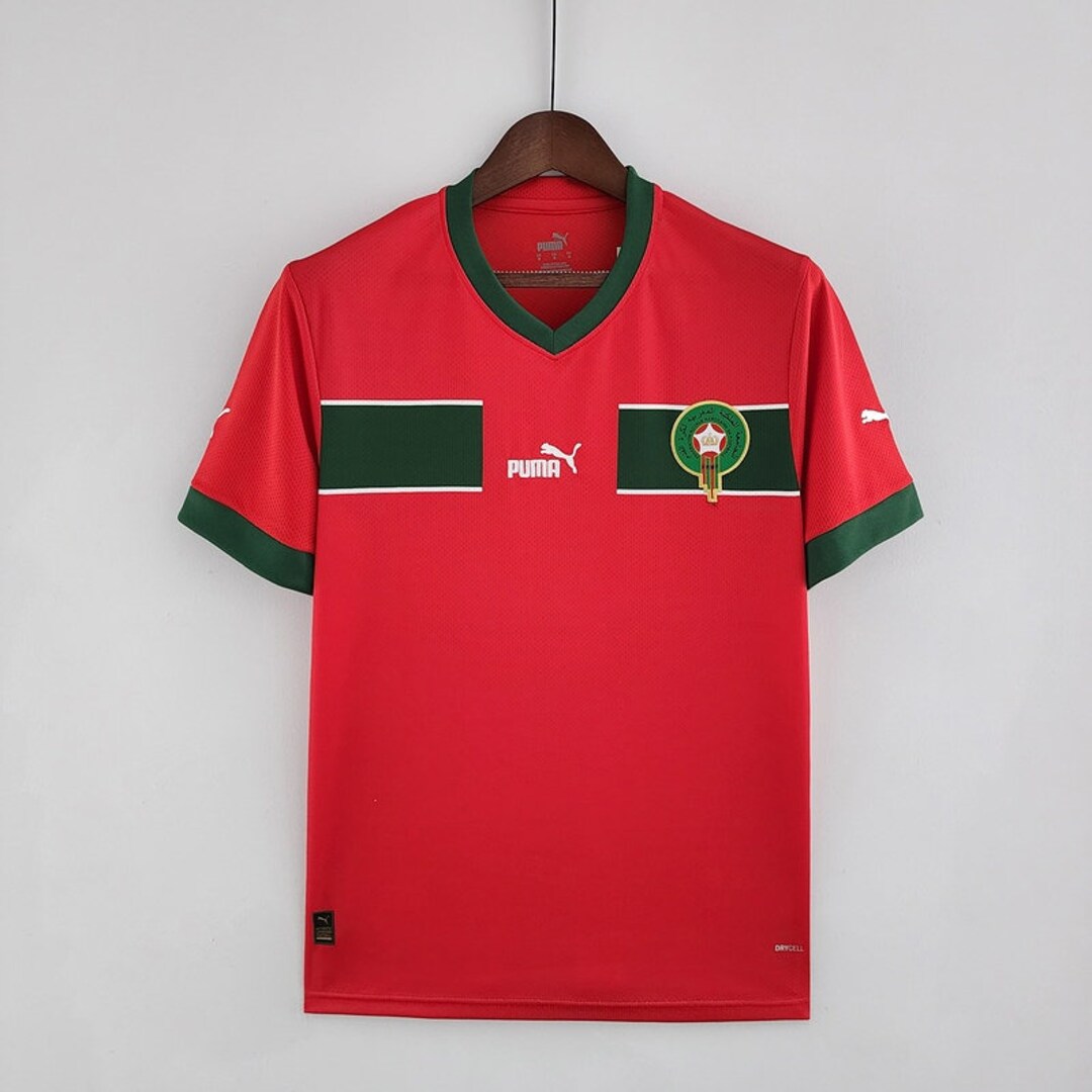 Morocco Home Jersey Qatar World Cup 2022 Morocco Home Shirt Etsy