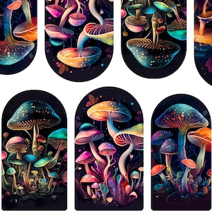 Glowing Mushroom Nail Decals