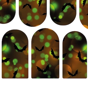 Bat Nail Decals - Halloween Nail Decals - Spooky Nail Decals - Gothic Nail Decals - Creepy Nail Decal - Goth Nail Decals - Waterslide Decal