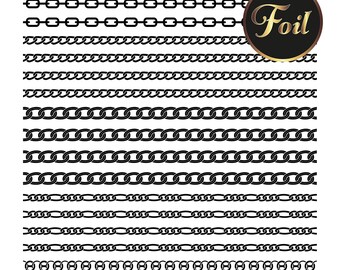 Chain Nail Decals | Black, Metallic or Holographic Waterslide Decals