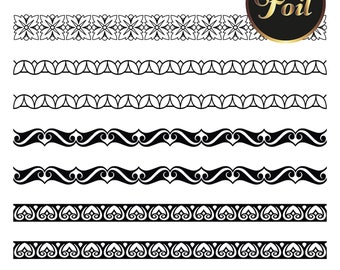 Borders Metallic & Holographic Nail Decals - Sheet 3