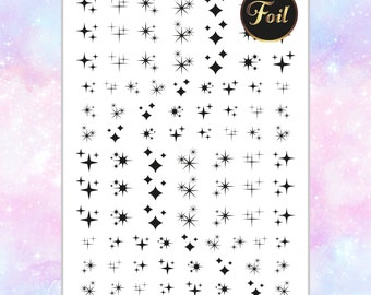 Star Nail Decals | Metallic Waterslide Nail Decals