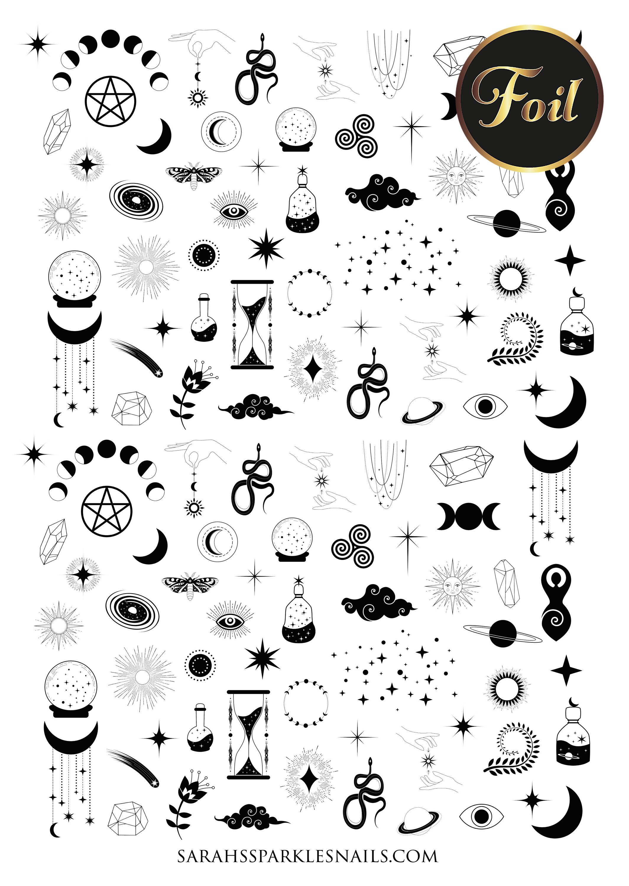 Celestial Witchy Nail Decals - Etsy