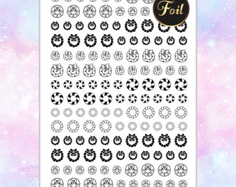 Wreath Nail Decals - Christmas Nail Decals - Xmas Nail Decals - Garland Nail Decal - Nail Tattoo - Bauble Nail Decal - Waterslide Nail Decal