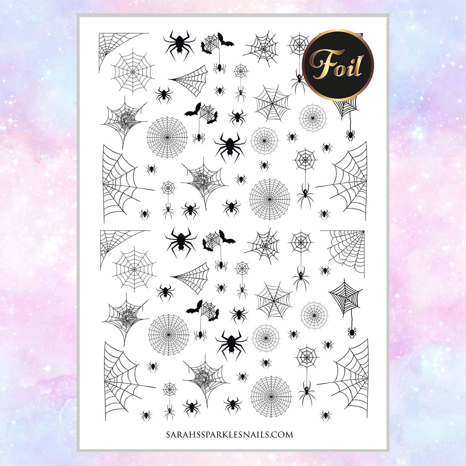 Halloween Nail Decals Spiderweb Nail Decals Gothic Nail - Etsy
