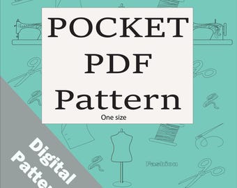 Patrón de bolsillo para el hogar en formato PDF, talla única, tutorial gratuito próximamente