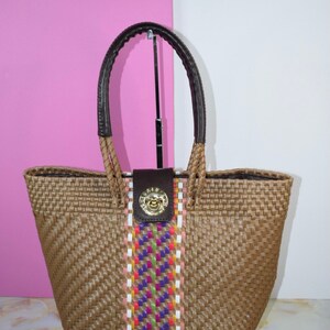 Small Boho Tote Brown Tote Mother&#39;s Day Gift Handwoven bag Summer Tote Handbag Cute Bag
