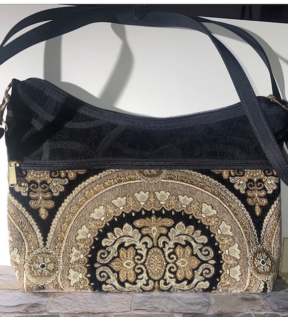 Danny K Beverly Hills Tapestry Shoulder Bag Black/