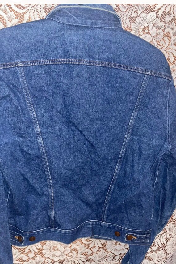 Vintage 1970'S Wrangler NO-FAULT JEAN flared denim pants, men's size W34. unclear blue type Vintage Second Hand