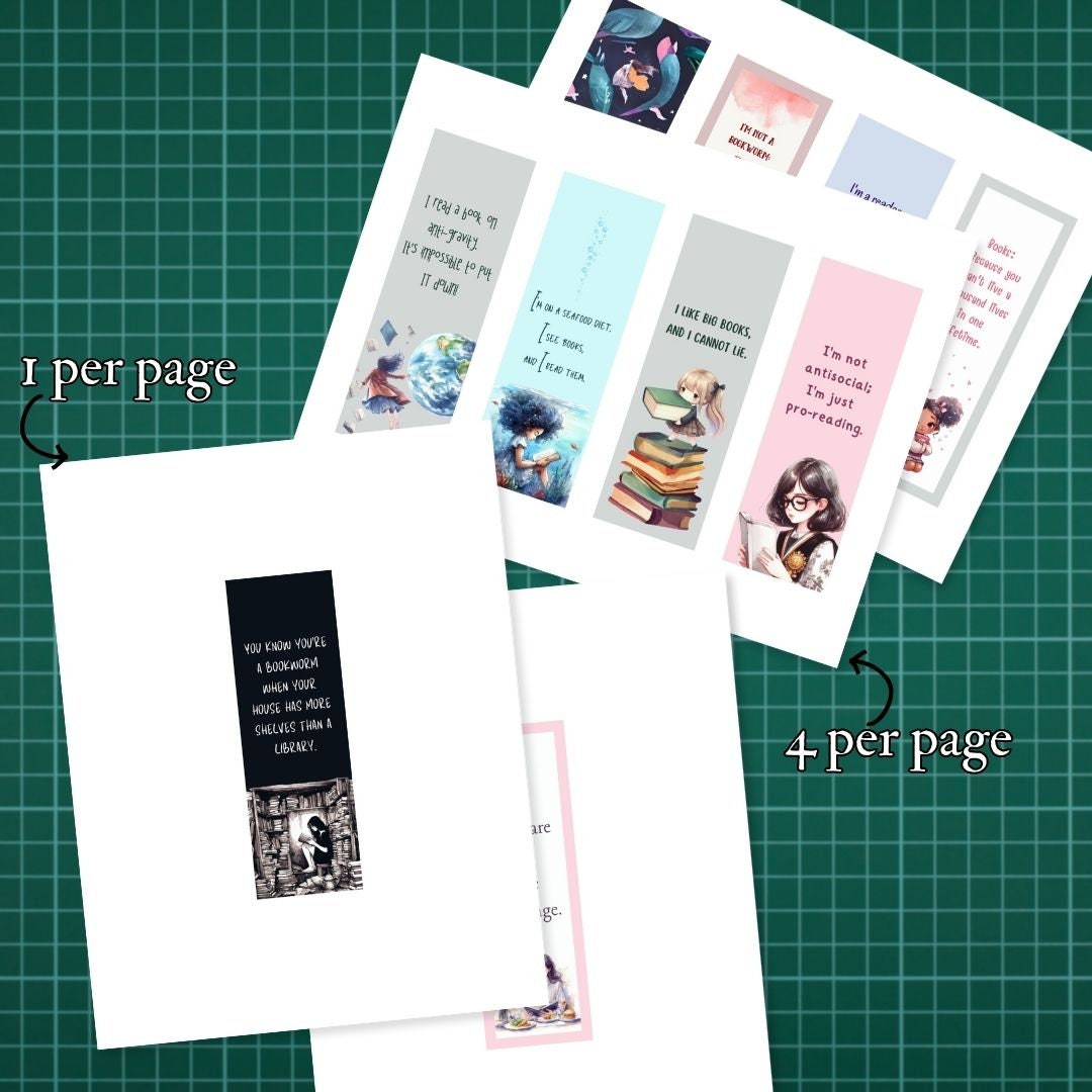 Funny Bookmark Printable. Printable Funny Bookmark Book Lover Gift ...