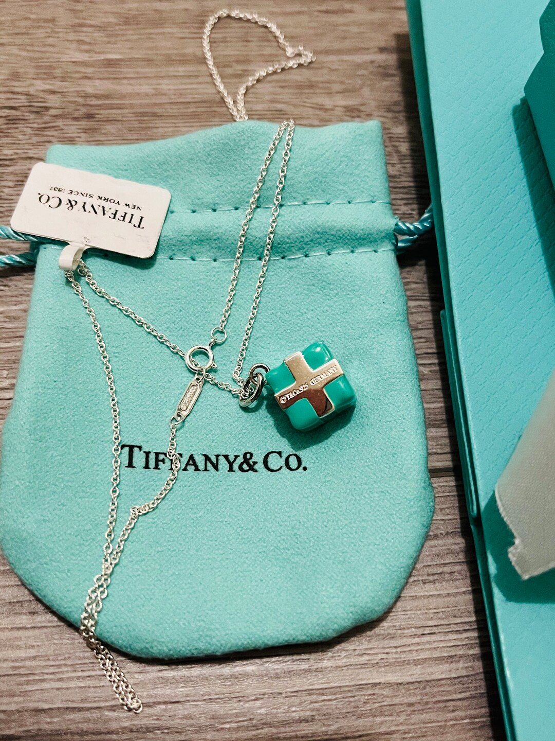 Tiffany Blue Box Charm in Sterling Silver and Blue Enamel - Etsy Australia