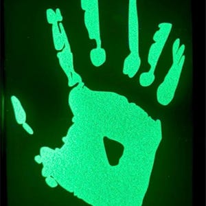 Phasmophobia Obake Handprint Vinyl Sticker green glow i.t. dark